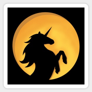 Rearing Halloween Unicorn Sticker